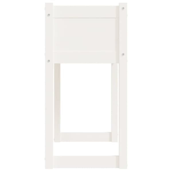 Odlingslåda vit 78x40x81 cm massiv furu