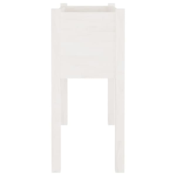 Odlingslådor 2 st vit 70x31x70 cm massiv furu