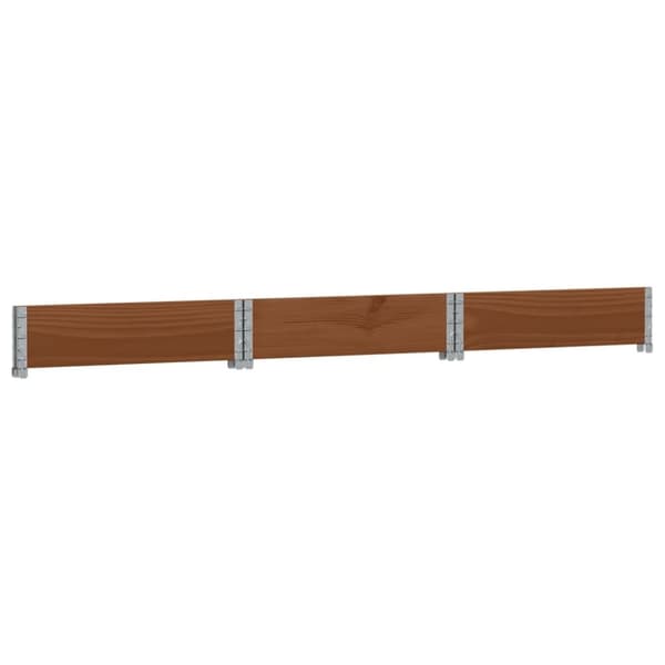 Pallkrage sexhörning brun 160x160 cm massiv furu