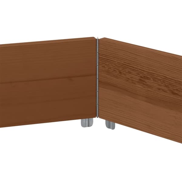 Pallkrage sexhörning brun 160x160 cm massiv furu
