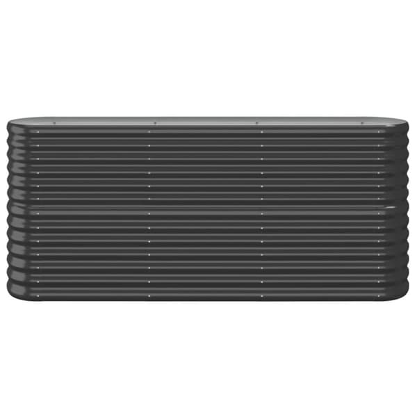 Odlingslåda pulverlackerat stål 152x40x68 cm antracit