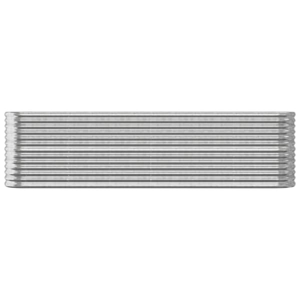 Odlingslåda pulverlackerat stål 260x40x68 cm silver