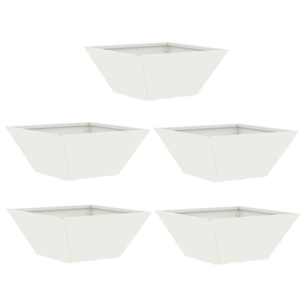 Plastkrukset Vit Plast 35 x 35 x 15 cm Vit Plastkruka Fyrkantig