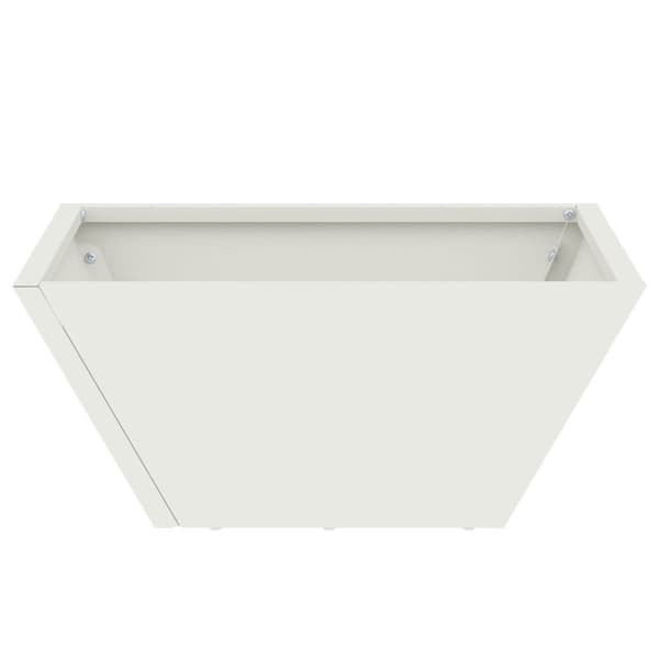 Plastkrukset Vit Plast 35 x 35 x 15 cm Vit Plastkruka Fyrkantig