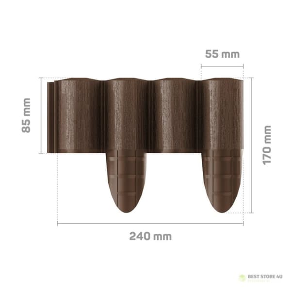 Cellfast Eco -puutarhapallisade ruskea