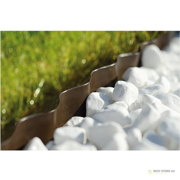 Bølgepap havebed 20 cm x 9 m Cellfast brun