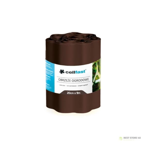 Bølgepap havebed 20 cm x 9 m Cellfast brun
