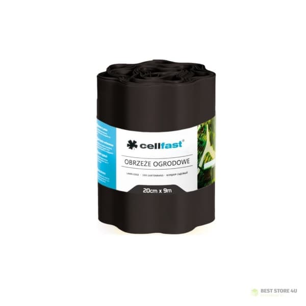 Havekant bølget 20cm x 9m Cellfast sort