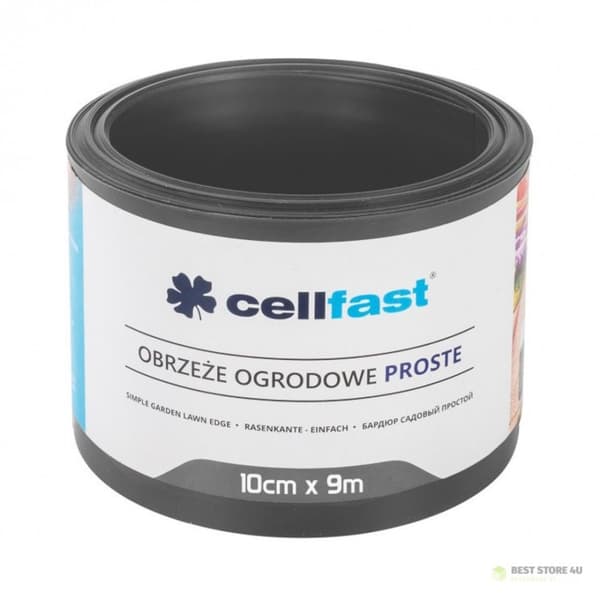 Havekant lige 10 cm x 9 m Cellfast grafit
