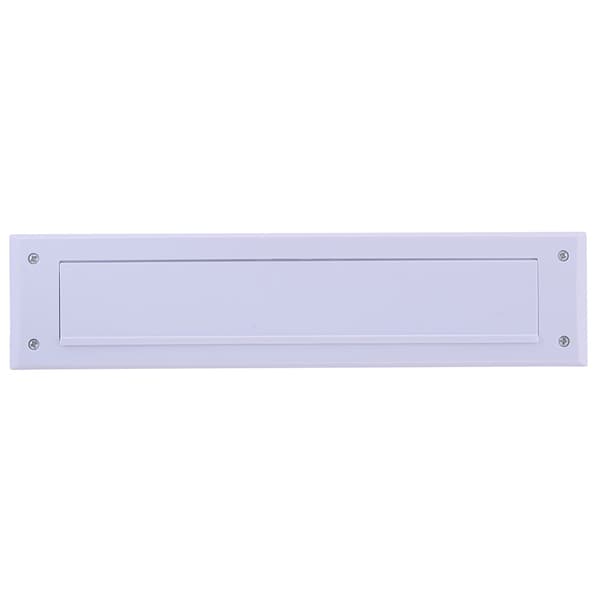Brevlådeskydd 34x8x1,5 cm i vitt, väderbeständigt material