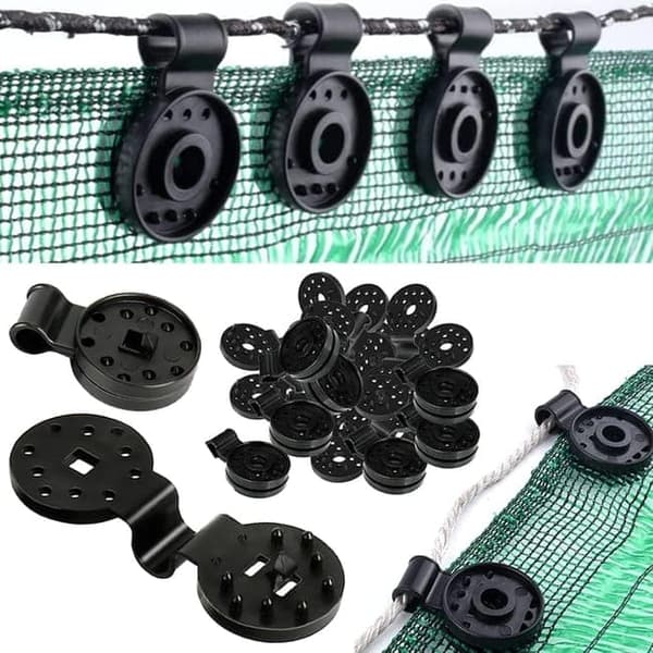 Lollanda Sikkerhedsnet Clips / Attachment Clips 50-pak - Plast, Drivhus, Skyggenet, Have