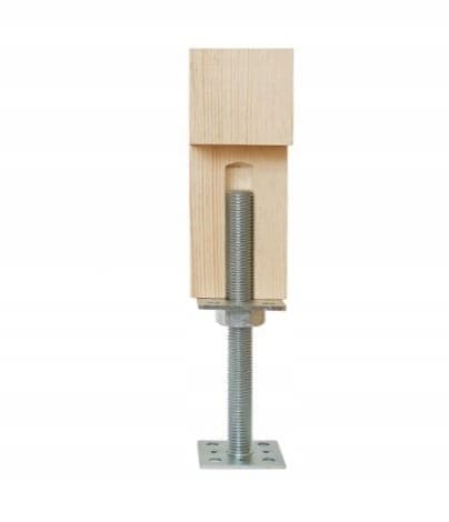 M20 stolpebase 80x250x3mm sort