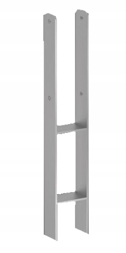 Pelarfot H-fäste stål 80x600mm