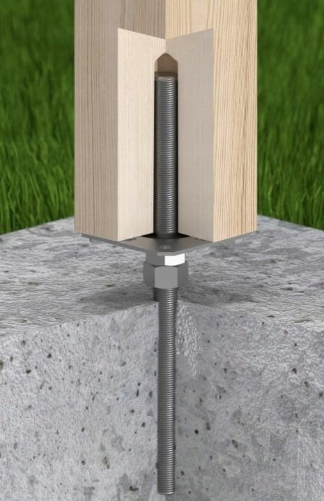Stolpefod M20 100x330x3mm galvaniseret