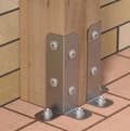 Miniatyrbillede 3 af 4: Sokkel til forbindelsesstolper, galvaniseret, 75x75x200x3 mm