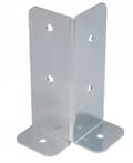 Miniatyrbillede 1 af 4: Sokkel til forbindelsesstolper, galvaniseret, 75x75x200x3 mm