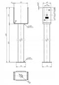 Miniatyrbillede 2 af 3: Galvaniseret anker til stolpebase 101x624x124mm