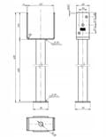 Miniatyrbillede 2 af 3: Stolpebase galvaniseret anker 121x624x124mm