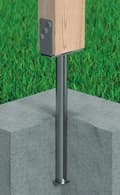 Miniatyrbillede 3 af 3: Justerbar stolpebase 0-200mm galvaniseret