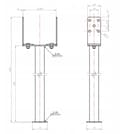 Miniatyrbillede 2 af 3: Justerbar stolpebase 0-200mm galvaniseret