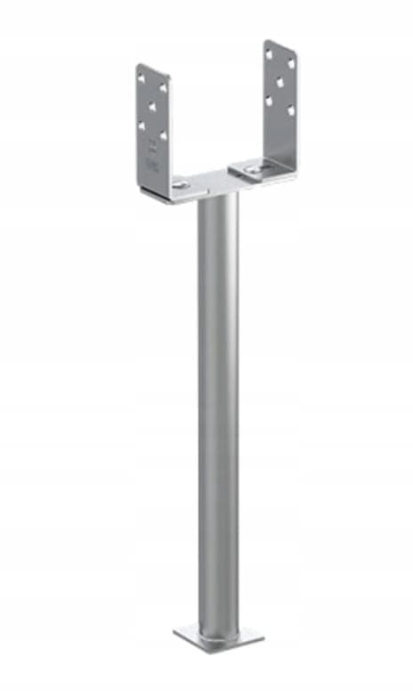 Justerbar stolpebase 0-200mm galvaniseret
