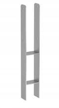 Miniatyrbillede 1 af 3: Søjlebase H-beslag stål 91x600x6mm