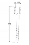 Pikkukuva 2 / 4: Teräspylvään jalusta 120x865mm pora
