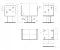 Miniatyrbillede 2 af 3: Stolpefod skruet fast til beton 141x141x163mm