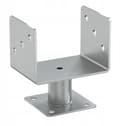 Miniatyrbillede 1 af 3: Stolpefod skruet fast til beton 141x141x163mm