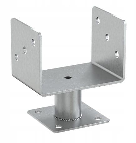 Stolpefod skruet fast til beton 141x141x163mm