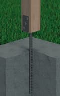 Miniatyrbillede 3 af 3: Galvaniseret anker til stolpebase 161x624x12mm