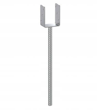 Galvaniseret anker til stolpebase 161x624x12mm