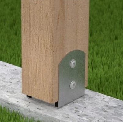 Stolpebase 81x120x60mm guldanker