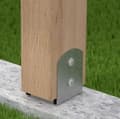 Miniatyrbillede 3 af 3: Stolpebase 81x120x60mm guldanker