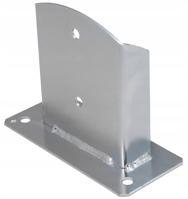 Stolpefod 102x150x2,5mm galvaniseret zink