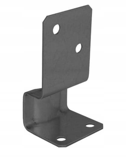 Antracitfärgad skruvstolpsfot 70x70x142mm