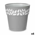 Miniatyrbild 1 av 3: Self-watering flowerpot Stefanplast Cloe Grey Plastic 25 x 25 x 25 cm (6 Units)