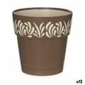 Miniatyrbild 1 av 3: Self-watering flowerpot Stefanplast Gaia Brown Plastic 15 x 15 x 15 cm (12 Units)