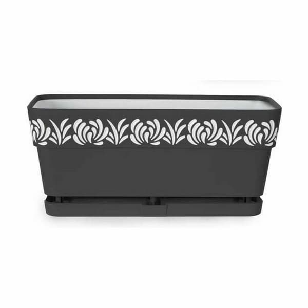 Planter Stefanplast Gaia Anthracite Plastic 13,3 x 12,3 x 29,3 cm (12 Units)
