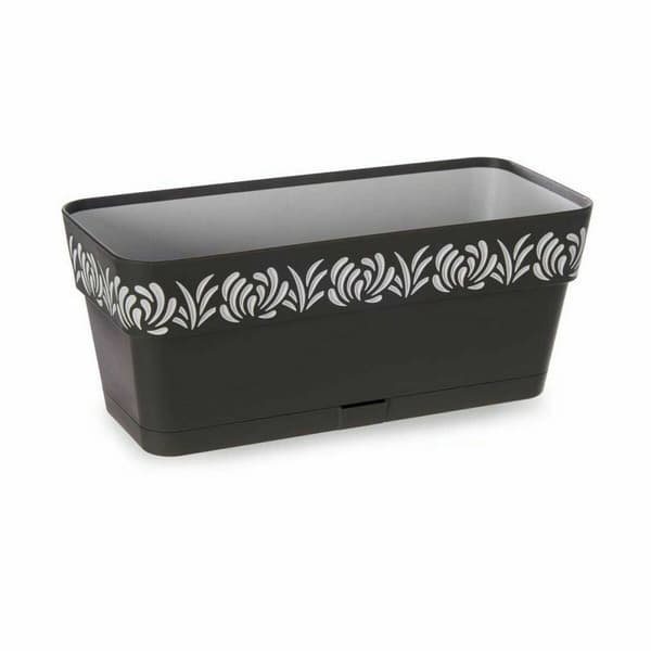 Planter Stefanplast Gaia Anthracite Plastic 13,3 x 12,3 x 29,3 cm (12 Units)