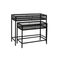 Miniatyrbild 3 av 3: Set of Planters Home ESPRIT Black Metal 70 x 25 x 60 cm