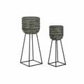 Miniatyrbild 1 av 4: Set of Planters DKD Home Decor Worn 32 x 32 x 84 cm Metal (2 Units)