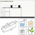 Miniatyrbillede 3 af 5: Self-watering flowerpot Lechuza Silver 79 x 19 x 19 cm Rectangular