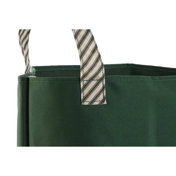 Garden waste bag Home ESPRIT White Green Cotton 40 x 40 x 60 cm