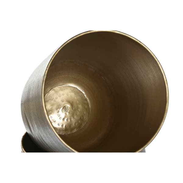 Planter Home ESPRIT Golden Silver Aluminium Modern 35 x 35 x 63 cm (2 Pieces)