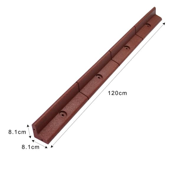 4 st Terrakotta 1.2 m Böjbara Rabattkanter UV-Resistent Brun Gummi 120 cm Vädertålig Rabattkant Trädgård Gräsmatta Kant Avdelning Avskiljning