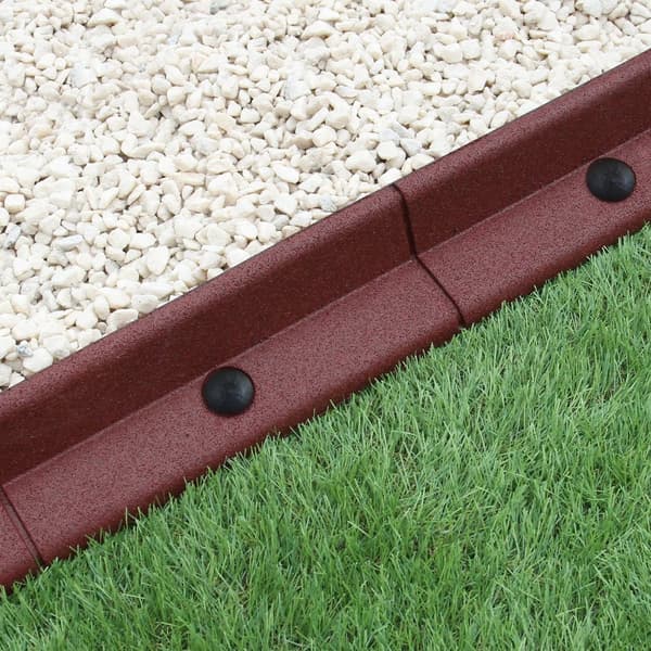 4 st Terrakotta 1.2 m Böjbara Rabattkanter UV-Resistent Brun Gummi 120 cm Vädertålig Rabattkant Trädgård Gräsmatta Kant Avdelning Avskiljning