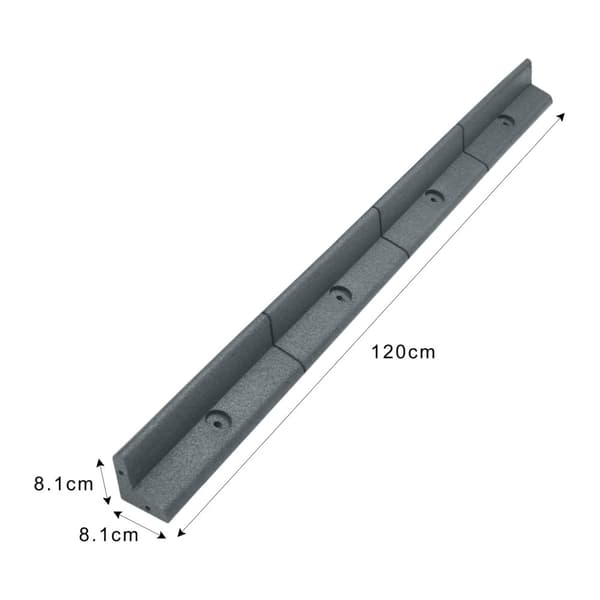 4 stk Fleksible rabatkanter - Grå | Monstershop