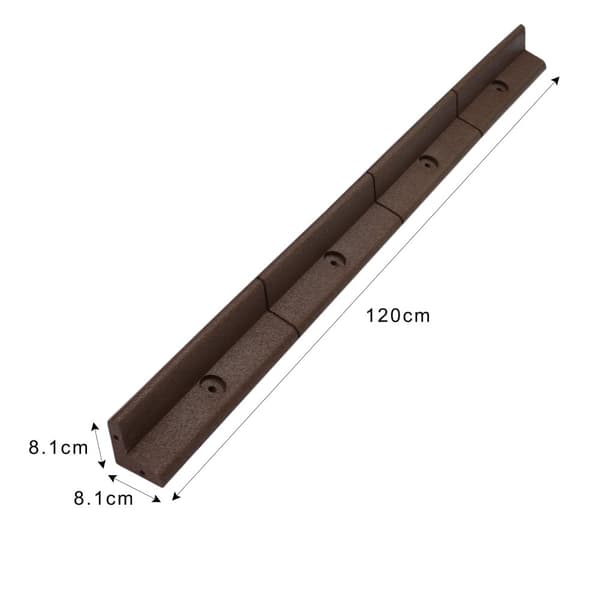 4 st Bruna 1.2 m Böjbara Rabattkanter UV-Resistent Brun Gummi 120 cm Vädertålig Rabattkant Trädgård Gräsmatta Kant Avdelning Avskiljning Gräsklippare