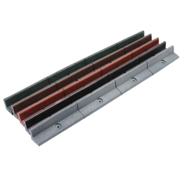 4 st Bruna 1.2 m Böjbara Rabattkanter UV-Resistent Brun Gummi 120 cm Vädertålig Rabattkant Trädgård Gräsmatta Kant Avdelning Avskiljning Gräsklippare